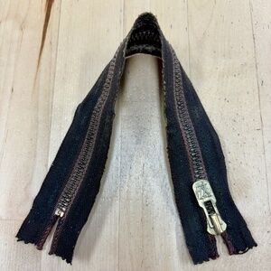 Louis Vuitton Brown Brass Zipper 10.5”